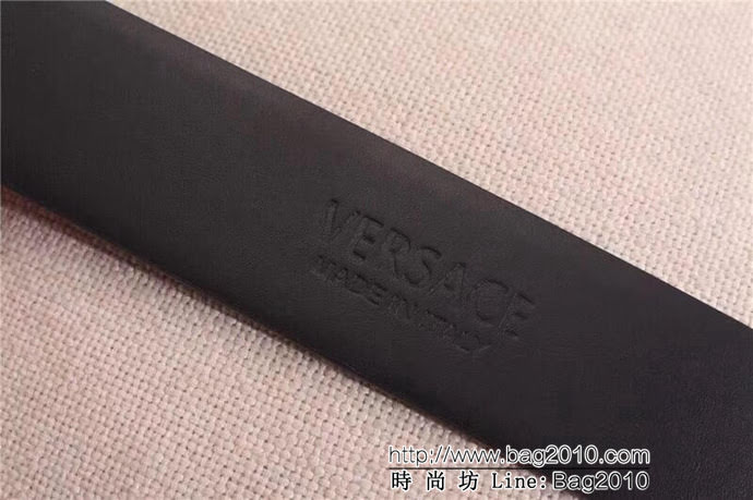 VERSACE範思哲 專櫃同款 原版美人圖扣頭 雙面進口原版小牛皮 男士皮帶  xfp1250
